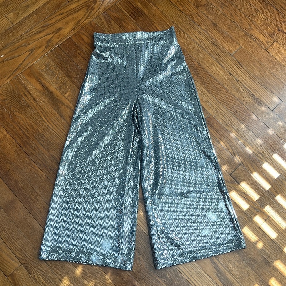 Hashtag High Waist Crop Sequin Crop Pants